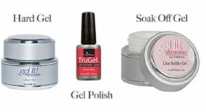 Comparison of hard gel and gel polish, showing nail shapes, finishes, and key differences, highlighting myths and facts about durability, flexibility, and nail health.